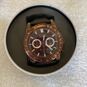 Men’s Relic Watch Brown Face with Brown Leather Band